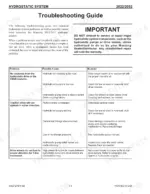 mustang-2022-2032-skid-steer-loader-service-manual-908272-troubleshooting-80.webp Mustang 2022, 2032 hydrostatic system troubleshooting guide table for drive and lift system issues.