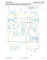 mustang-2056-skid-steer-loader-service-manual-917438-hydraulic-119.webp Mustang 2056 hydrostatic and hydraulic schematic diagram for dual joystick controls showing pumps, motors, and valves.