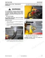 mustang-2056-skid-steer-loader-service-manual-917438-procedures-25.webp Mustang 2056 engine access cover removal and installation procedure with gas spring and ROPS bolt diagrams.