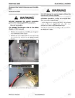 mustang-2056-skid-steer-loader-service-manual-917438-wiring-179.webp Mustang 2056 service manual: Restraint bar switch removal and installation procedure with component photos.