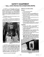 mustang-2060-skid-steer-loader-service-manual-001-16966-procedures-8.webp Mustang 2060 ROPS removal and installation procedures, including mounting bolt torque specs and gap adjustment diagrams.