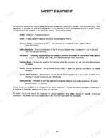 mustang-2064-2074-skid-steer-loader-service-manual-000-88025-procedures-13.webp Mustang 2064, 2074 service manual page listing safety equipment including ROPS, FOPS, lift arm stops, and safety interlocks.