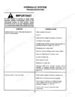 mustang-2064-2074-skid-steer-loader-service-manual-000-88025-troubleshooting-48.webp Mustang 2064, 2074 hydraulic system troubleshooting table for slow, jerky movement and single circuit failure.