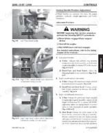 mustang-2099-to-2109-skid-steer-loader-service-manual-917036-ap0704-calibration-65.webp Mustang 2099, 2107 (EU), 2109 control handle position adjustment procedure, showing T-Bar, lift, and tilt rod components.