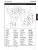 mustang-2099-to-2109-skid-steer-loader-service-manual-917036-ap0704-exploded-view-23.webp Mustang 2099, 2107 (EU), 2109 exploded view of mainframe chassis, covers, floor plates, and rear grille components.