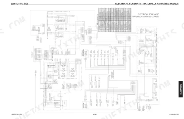 Mustang 2099, 2107 (EU), 2109 skid-steer service manual — electrical schematic for naturally aspirated models, p. 219