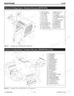 mustang-2109-skid-steer-loader-service-manual-917229-ap0606-exploded-view-22.webp Mustang 2109 exploded view diagrams of ROPS/FOPS mainframe and interior components with parts lists for cab assembly.