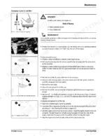 Mustang 2803ZT maintenance procedure for changing engine oil and filter with step-by-step diagrams and safety instructions.