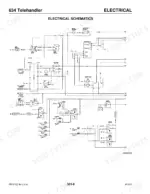 mustang-634-telehandler-service-manual-913251-wiring-67.webp Mustang 634 telehandler electrical schematic showing transmission, brake, lighting, and heater control circuits.