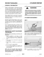 mustang-642-844-telehandler-service-manual-913250-exploded-view-211.webp Mustang 642, 844 telehandler hydraulic cylinder repair, disassembly procedures, and safety shutdown instructions.