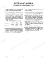 mustang-930-to-940e-skid-steer-loader-service-manual-000-12909-exploded-view-49.webp Mustang 930, 940, 960, 920E, 930A, 940E hydraulic lift circuit leak down test procedure and movement rate table.