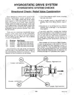 mustang-930-to-940e-skid-steer-loader-service-manual-000-12909-procedures-70.webp Mustang 930, 940, 960, 920E, 930A, 940E hydrostatic drive system directional check and relief valve diagram.