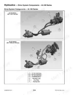 mustang-al-to-al306-articulated-loader-service-manual-918360-bp1211-exploded-view-223.webp Mustang AL 106, AL206, AL306 hydraulic drive system components diagram for AL100 series pumps and drive motors.