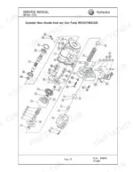 mustang-me1503-me1903-me2203-compact-excavators-service-manual-918174-exploded-view-60.webp Mustang ME1503, ME1903, ME2203 service manual exploded view of the double axial and gear hydraulic pump assembly.