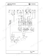 mustang-me1503-me1903-me2203-compact-excavators-service-manual-918174-hydraulic-54.webp Mustang ME1503, ME1903, ME2203 hydraulic system schematic diagram showing cylinders, pumps, and control valves.