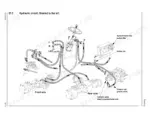mustang-ml-28-all-wheel-steer-loader-service-manual-918133-hydraulic-121.webp Mustang ML 28 hydraulic circuit diagram showing steering system components, axles, pump, and lines for left turn.