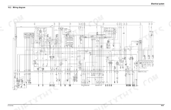 Mustang ML 48T electrical system wiring diagram showing fuses, relays, connectors, and wire color codes.