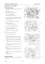 mustang-mtl20-track-loader-service-manual-917101-procedures-49.webp Mustang MTL20 service manual page showing engine removal and installation procedures with component diagrams.