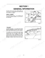 New Holland 1431 mower-conditioner manual showing serial number plate location and toolbox removal procedures.