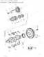New Holland 3910 exploded view of 3-cylinder engine crankshaft, flywheel, bearings, and pulley components.