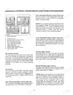 New Holland 555D, 575D, 655D, 675D rocker switch diagram and operation instructions for lights, wipers, and accessories.