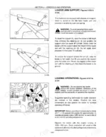 New Holland 555E, 575E, 655E, 675E loader arm support installation and loader operation control procedures.