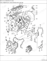 new-holland-6600-to-tractor-ag-tractor-parts-catalog-engine-parts-177.webp Ford 6600 4 CYL AG TRACTOR exploded view of gasoline cylinder block, head, and related engine components.