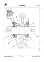 New Holland D1010, 4860, D1210, 4880, 590, 595, 4860CC, 4860S, D1010CC, D1010S, 4880CC, 4880S, D1210CC, D1210S transmission exploded view showing bearing and shaft assembly with 4mm clearance detail.