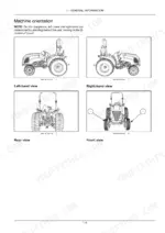 new-holland-workmaster-to-37-compact-tractor-operator-manual-47832587-system-diagram-15.webp New Holland Workmaster 33, 37 machine orientation diagrams showing left, right, front, and rear tractor views.