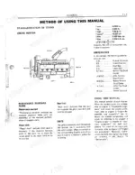 nissan-diesel-motor-co-ltd-pe6-pe6t-engine-service-manual-8906261-16834-300-kss-exploded-view-3.webp Nissan Diesel Motor Co., Ltd. PE6, PE6T manual page showing engine position diagram, unit conversions, and abbreviations.