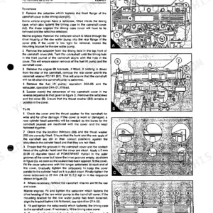 Perkins Prima, Prima Marine, 500 Series camshaft cover removal and installation procedure with bolt torque sequence.