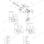Quicke Q20-Q85 exploded view and hydraulic schematics for Walvoil SDM 143/2 control valve with parts list.