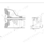 Same Dorado S 70-100, V 70-100 transmission housing diagram showing flywheel, main clutch plate, and clutch piston components.