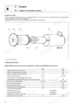 same-dorado-to-85-tractor-workshop-manual-307-1064-3-0-torque-92.webp Same DORADO 55-85 engine air filter diagram and tightening torque specifications table for engine components.