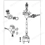 Same Frutteto 60 II, 75 II, 85 II engine lubrication system exploded view diagram of the oil pump assembly.