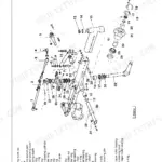 Same Silver 80, 90, 100.4, 100.6 exploded view diagram of 2WD extendible front axle assembly and steering components.