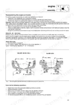 same-silver-to-100-6-tractor-workshop-manual-307-1063-3-0-procedures-107.webp Same Silver 80, 90, 100.4, 100.6 engine reassembly procedure and front support bolt tightening torque sequence diagram.