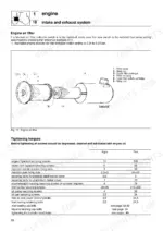 same-silver-to-100-6-tractor-workshop-manual-307-1063-3-0-torque-90.webp Same Silver 80-100.6 engine air filter diagram and tightening torque specifications table for engine components.