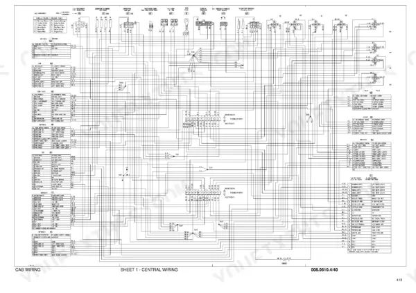 Same Silver 80, 90, 100.4, 100.6 central wiring diagram showing electrical connections, fuse blocks, and pinout tables.
