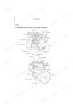 schaeff-tc10z-crawler-excavator-service-manual-mmt02enma00100-exploded-view-59.webp Schaeff TC10Z engine exploded view showing fuel pump, cooling fan, alternator, starter motor, and major components.