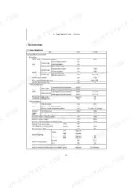 schaeff-tc10z-crawler-excavator-service-manual-mmt02enma00100-specs-25.webp Schaeff TC10Z technical data table listing machine dimensions, travel performance, and work performance specifications.
