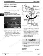 Scotts S2048, S2348, S2554, SCOTTS YARD AND GARDEN TRACTORS Kohler engine governor adjustment procedure and diagrams.