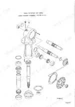 sperry-new-holland-96-rotary-hay-mower-service-manual-exploded-view-27.webp Sperry New Holland 96 rotary hay mower exploded view of the center and right-hand rotor gearbox assembly components.