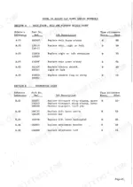 sperry-new-holland-96-rotary-hay-mower-service-manual-parts-list-42.webp Sperry New Holland 96 rotary hay mower repair schedule table for main frame, skid, windrow shield, and suspension groups.