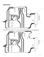 Steiger COUGAR ST250, ST251, ST270 hydraulic system diagram showing steering cylinders, pump, tank, and valves.