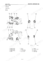 takeuchi-tb025-tb030-tb035-compact-excavator-workshop-manual-we3-301e2-exploded-view-75.webp Takeuchi TB025, TB030, TB035 exploded view diagram of the engine mount system, including feet, cushions, and silencer.