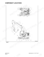 terex-txc-175lc-1-hydraulic-excavator-shop-manual-023-00082e-exploded-view-49.webp Terex TXC 175LC-1 component location diagram showing numbered parts on the excavator chassis, boom, arm, and undercarriage.