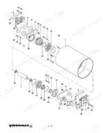 vibromax-255-265-tandem-vibratory-roller-service-manual-sm61005-exploded-view-148.webp Vibromax 255, 265 exploded view diagram of the drum assembly, including bearings, seals, and mounting brackets.