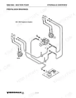 vibromax-255-265-tandem-vibratory-roller-service-manual-sm61005-system-diagram-98.webp Vibromax 255, 265 propulsion system hydraulic diagram showing pump, motors, and hose routing connections.