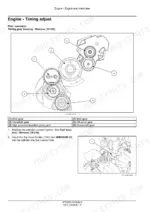 Vm Motori R 753 IE4, VM Motori R 753 IE4 engine timing adjustment procedure, gear train diagram, and TDC tool installation.